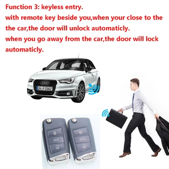 Volkswagen Tiguan 2012-2017 Automobilių įtraukti push button Start stop Nuotolinio klavišą start stop keyless go sistema+mobilephone APP Kontrolės