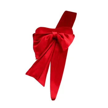 Naujas Moterys Seksualios Kalėdų Šventė Bowknot Backless Bodysuit Suede Raudonos Spalvos Apatinis Trikotažas
