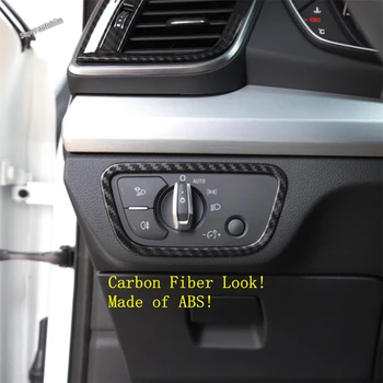 Lapetus Anglies Pluošto Išvaizdą Vidaus Remonto Komplektas Audi Q5 2018 - 2021 Porankiu Lifto Mygtuką / Žibintas / Pavarų Dėžė / Oro Dangčio Apdaila