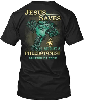Vyrų marškinėliai Jėzus Phlebotomist Marškinėliai tshirts Moterys t-shirt