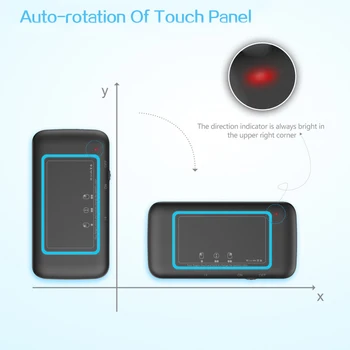 H20 Nešiojamų Universalus Mini Touchpad Klaviatūra, Belaidžio Oro Pelės Valdiklį, su Touch Panel ir Apšvietimas TV Nešiojamas kompiuteris