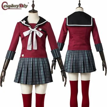 Cosplaydiy Danganronpa V3: Žuvo Harmonijos cosplay Harukawa Maki kostiumas merginos sijonas mokyklos Vienodos Helovinas užsakymą