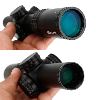 Ohhunt Globėjas 1-6x24 IR Kompaktiškas taikymo Sritis Optiniai Taikikliai Stiklo Tinklelis Raudona Apšviesti su Bokštelius iš Naujo Taktinis Šaudyti Riflescope