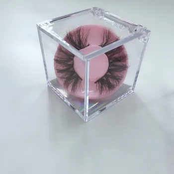3D Mink Blakstienas mielas dėžės Kubo blakstienos langelį, aišku, gana blakstienas pakavimo nemokamai padėklai tuščią langelį