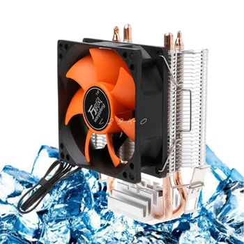 2 Heatpipe Aliuminio PC CPU Aušintuvo Aušinimo Ventiliatorius Intel 775/1155 AMD 754/AM2