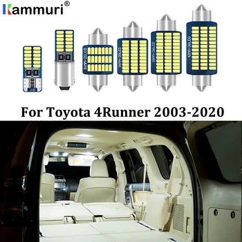 KAMMURI 16Pcs Klaidų Balta LED Automobilių Vidaus apšvietimo Paketas Rinkinys 2003-2020 Toyota 4Runner, Priedai, LED Salono Apšvietimas
