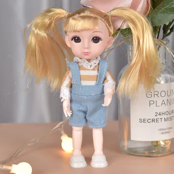 Naujas BJD Doll 13 Kilnojamojo Sujungta 16cm Lėlės, Pilnas Komplektas Su Akiniais Pav Žaislas Kūdikis Nuogas Nuogas Moterų Kūno Lėlės Mergaitėms Dovanų Žaislas
