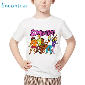 Vaikams, Cartoon Scooby Doo Paslaptis Mašina marškinėliai Vaikams Juokinga Drabužius, Kūdikių Berniukų, Mergaičių Trumpas Rankovės Vasaros Viršūnes