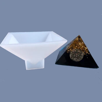 Didelis 11CM Piramidės formos Silikono Formos 3D UV Epoksidinės Dervos Pelėsių epoksidinės dervos formų papuošalai amatų priėmimo Ornamentu art