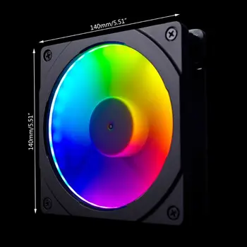 120mm/140mm RGB spalvotu LED Vaivorykštės Spalvų Gerbėjas Halo Diafragmos 12/14cm Fan, Sinchroninio Valdymo Plokštė