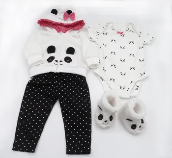Forrsdor reborn47cm / 58cm baby girl mielas panda kostiumas Bebe atgimsta lėlės Kalėdų dovana vaikams