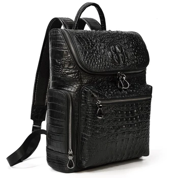 Luufan natūralios Odos Kuprinė Mados stilius aligatorius modelis kelionės krepšys vyrų vyrų bakcpacks daypack
