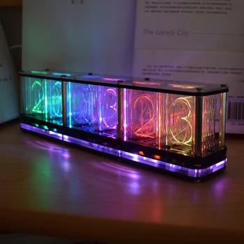 2021 Naujas Imituoti Visą Spalvų RGB Švyti Vamzdis Laikrodis LED Muzikos Spektro 