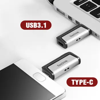 Sandisk SDDDC2 Ekstremalaus Tipo C 256 GB 128GB 64GB Dual OTG USB Flash Drive 32GB Pen Drive USB Stick Micro USB 