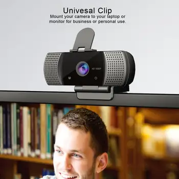 USB Web Kamera Kamera Full HD 1080p Web Kamera Su Mikrofonu & Padengti Vaizdo Kamera, Kompiuteris Nešiojamas PC Gamer Užpildyti