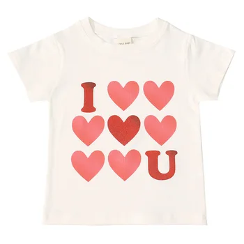 LarLarBoom 2019 Naujas Mados Vaikiški marškinėliai Vasaros trumpomis Rankovėmis Vaikų Viršuje Tees Laišką Modelis Medvilnės Kūdikių Berniukų, Mergaičių marškinėliai