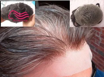 Šveicarijos nėrinių arba prancūzų nėriniai vyrų Toupee Vyrų Balinti ir mažų Mazgų Plaukų pakeitimo plaukų sistema , vyrai perukas nemokamas pristatymas