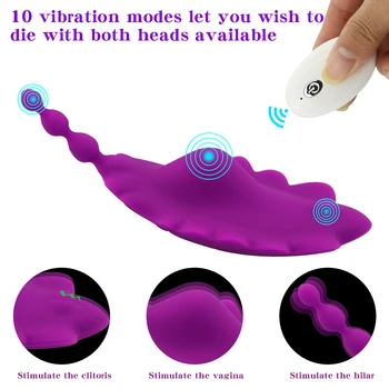 Nešiojami Panty Vibratorius Nematomas Vibruojantis Kiaušinis Nuotolinio Valdymo Makšties Klitorio Stimuliacija Analinio Sekso Žaislai Moterims, Masturbator