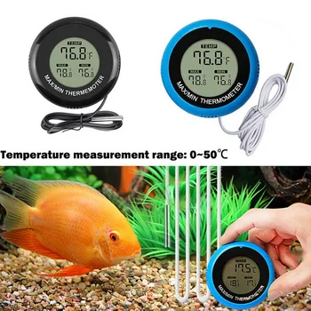 Aukšto Tikslumo Skaitmeninis Termometras Pet Products Vandeniui Žuvų Bakas Akvariumo Termometras Žuvų Bako Temperatūros Kontrolės Produktai
