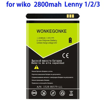 WONKEGONKE Baterija wiko lenny 1/2/3 Mobiliojo Telefono Baterijas