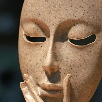 Šiaurės Simbolių Kaukė Skulptūros Dekoro Mąstymo Lady Veido Statulos Esculturas Decorativas Para Casa Mąstytojas Stalas Ekranas