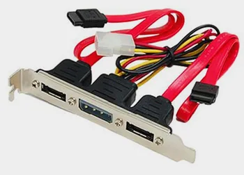 Nemokamas Pristatymas!!! Su dual port SATA prie ESATA kabelis /eSATA išplėtimo panel / ESATA bezel linija / su power adapterio kabelis