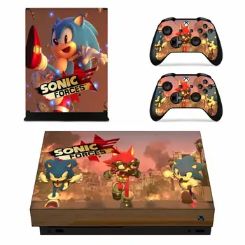 Sonic Visiškai Padengti Odos Konsolės & Valdytojas Decal Lipdukai Xbox One X Odos, Vinilo Lipdukai