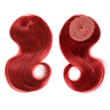 ORSUNCER Brazilijos Trumpas 8inch Kūno Banga Žmogaus Plaukų 6 Ryšulius Su Uždarymo Nustatyti Remy Žmogaus Plaukų Pluoštas Aukštos Santykis Raudona Plaukų spalva