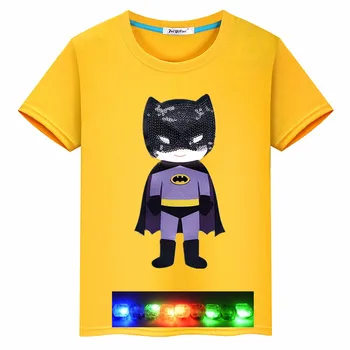 Vaikų drabužiai berniukas animaciją spalvinga ryškių 2020 metų vasaros medvilnės marškinėliai Betmenas trumpomis rankovėmis apvalios kaklo