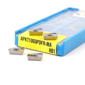 KORLOY 10VNT APKT1003PDFR APKT1135PDFR APKT1604PDFR MA H01 aliuminio tekinimo įrankis karbido ašmenys smulkinimo peilis CNC tekinimo įrankis