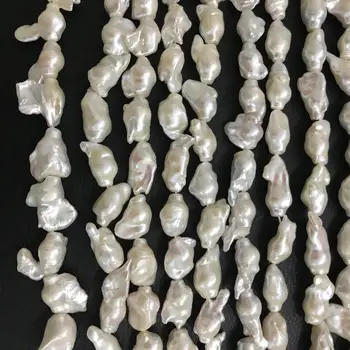 NAUJAS gėlavandenių perlų AA atgimsta keshi baroko balta pobūdžio 15