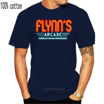Flynn ' s Arcade Tron Įkvėpė T-shirt Retro 80s Žaidimų Kino Filmo Trumpas rankovėmis Tee Marškinėlius