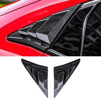 ABS Galinis Ketvirtį Skydelis Lango Pusėje Grotelėse Juodos spalvos Anglies Pluošto Spalva Ventiliacijos Decal Padengti Honda Civic Type R Sedanas 2020 2021