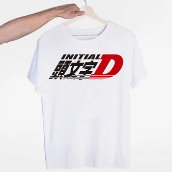 Vyriški Drift Japonų Anime AE86 Pradinė D T-shirt O-Kaklo trumpomis Rankovėmis, Vasaros Atsitiktinis Mados Unisex Vyrų ir Moterų Marškinėlius