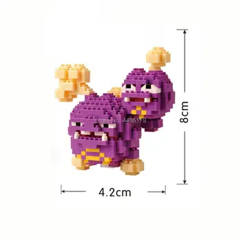 Karšto lepining kūrėjai klasikinis Kišti Kong Idiotas Emolga Marowak Weezing Sudowoodo mini Micro Deimantų Blokai modelis plytų žaislai dovana