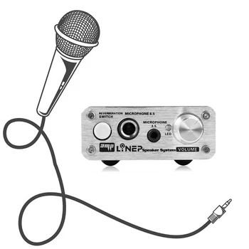 Docooler A907 Mikrofonas Garso Stiprintuvas Mini Mic Garso Stiprintuvo Mic Aidėjimo 2 Kanalu Karaoke Dinaminis Mikrofonas