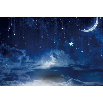 Yeele Žvaigždėtas Dangus Star Debesis, Mėnulį Kūdikio Gimtadienio Fonas Fotografijai Užsakymą Fotografijos Fone Fotostudija Rekvizitai