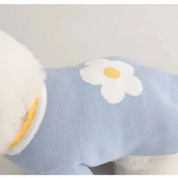 Korėjos versiją, rudenį ir žiemą šiluma ir ankstyvą pavasarį core-susuktų siūlų megztinis mielas Bichon Pug pet megztinis šunų drabužius