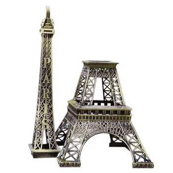 38CM Aukštos 3D Metalo prancūzijos Paryžiaus Suvenyrų Amatų Eifelio Bokštas Amatų Statula Modelis Ornamentu Namų Stalo Figūrėlė Apdailos Bronzos