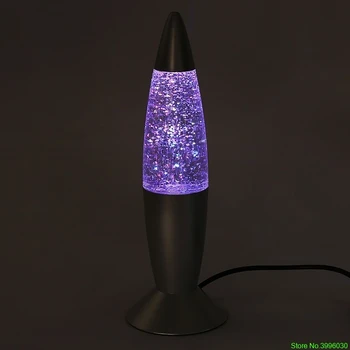 3D Raketų Kelių Spalvų Keitimas Lavos Lempa RGB LED Blizgučiai Naktį Šviesos Dovana