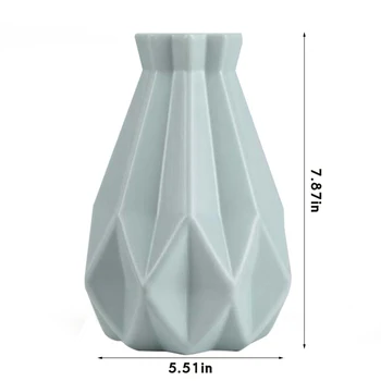 TTLIFE Kampinis Plastikiniai Vaza Grūdintas baltumo Imitacija Keramikos Vazonas Vaza Apdailos Namų Šiaurės Sodo Puošmena