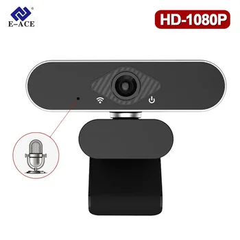 Kamera 1080P HD Kamera, USB Kamera 2.0 Plug and Play Web Kamera 360° Sukimosi Webcam Microphone Wab Kamera, Skirta PC