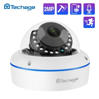 Techage H. 265 Saugumo POE IP Camera 2MP Vandalproof Indoor Dome VAIZDO Kamera, Mikrofonas P2P Vaizdo Stebėjimo ONVIF 48V PoE