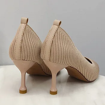 SAGACE Moterų sandalai vasarą atsitiktinis mados nurodė ruožas kvėpuojantis vieną batai smailas su sandalai naują įrašą 2020 m.