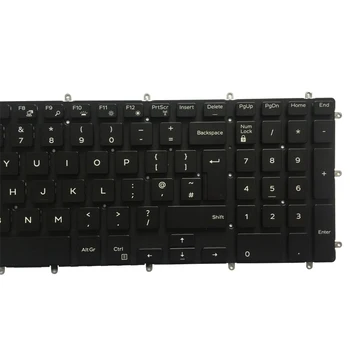 Naujas UK nešiojamojo kompiuterio klaviatūra Dell Inspiron 7566 7567 7577 7587 7570 7580 klaviatūros išdėstymas Balta šriftą su Apšvietimu