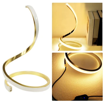 Šiuolaikinių LED Akių Apsaugos Spiralės Stalo Lempos Lizdas Touch Miegamojo Lovos Stalas Naktį Šviesos