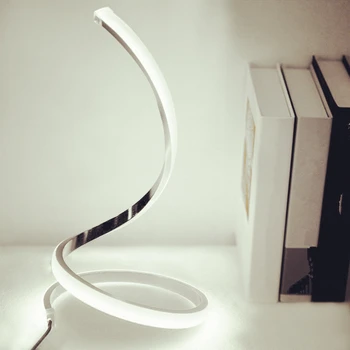 Šiuolaikinių LED Akių Apsaugos Spiralės Stalo Lempos Lizdas Touch Miegamojo Lovos Stalas Naktį Šviesos