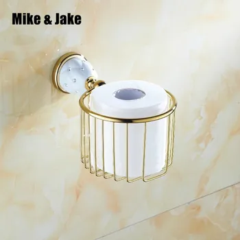 Europ aukso vonios kambarys popieriaus krepšelį sienos popieriaus laikiklį, vonios kambarys, krištolo popieriaus lentynos stovas vonios aksesuaras aukso audinių langelį