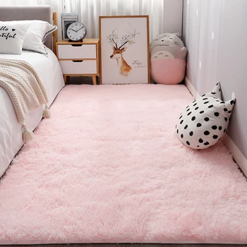 Šiaurės ins miegamojo mažas kilimas baltas pliušinis naktiniai kilimas kambarį storio kilimėliai tinka namų puošybai berniukas nuskaitymo kilimas