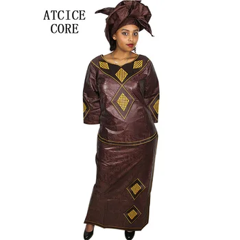 AFRIKOS SUKNELĖS MOTERIMS naujos afrikos heidi bazin riche afrikos siuvinėjimo dizaino suknelės DP188#
